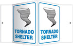 Accuform Signs® Tornado Shelter Projection Sign, Black/Blue/White, 6"H x 5"W, 1/Pack (PSP146)