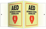 Accuform AED Automated External Defibrillator Projection Sign, Black/Red/White, 6"H x 5"W (PSP861)