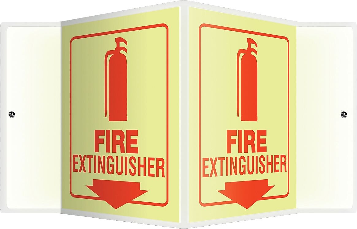Accuform Fire Extinguisher Projection Sign, Red, 6"H x 5"W (PSP348)