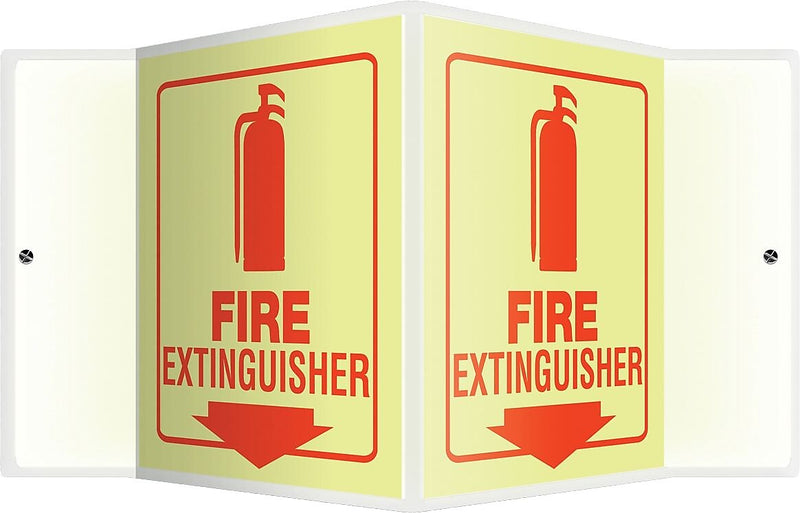Accuform Fire Extinguisher Projection Sign, Red, 6"H x 5"W (PSP348)