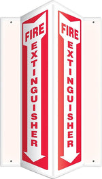 Accuform Fire Extinguisher Projection Sign, Red/White, 18"H x 4"W (PSP315)