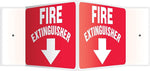 Accuform Fire Extinguisher Projection Sign, White/Red, 8"H x 12"W (PSP364)