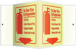 Accuform To Use Fire Extinguisher Projection Sign, Red, 6"H x 5"W (PSP349)