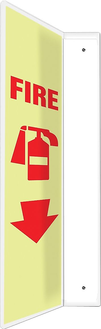 Accuform Fire Projection Sign, Red/White, 24"H x 4"W (PSP718)