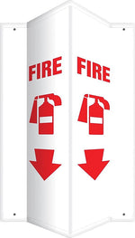 Accuform Fire Projection Sign, Red/White, 24"H x 4"W (PSP634)