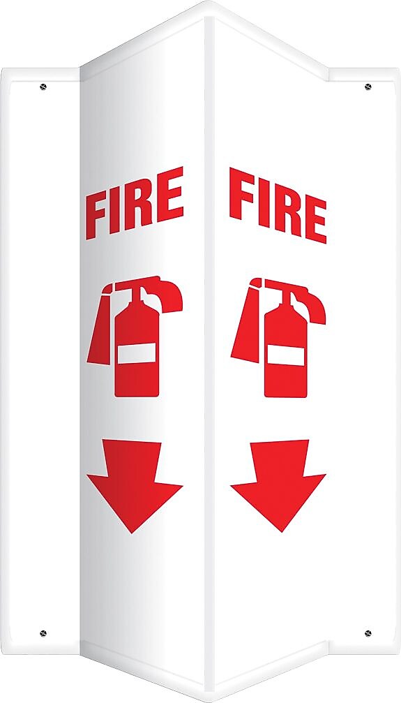 Accuform Fire Projection Sign, Red/White, 24"H x 4"W (PSP634)