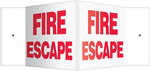 Accuform Fire Escape Projection Sign, Red/White, 8"H x 12"W (PSP323)