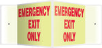 Accuform Emergency Exit Only Projection Sign, Red/White, 8"H x 12"W (PSP341)