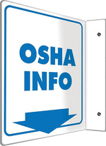 Accuform OSHA Info Projection Sign, Blue/White, 8"H x 8"W (PSP388)