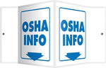 Accuform OSHA Inform Projection Sign, Blue/White, 6"H x 5"W (PSP377)