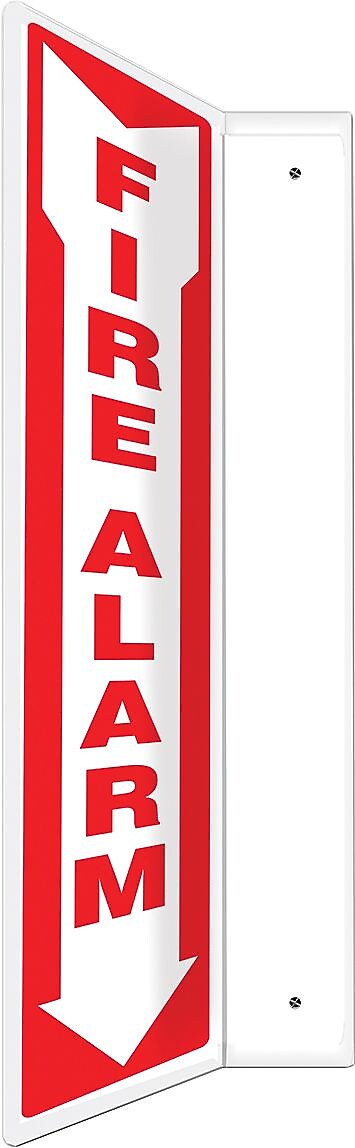Accuform Fire Alarm Projection Sign, Red/White, 24"H x 4"W (PSP740)