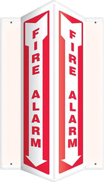 Accuform Fire Alarm Projection Sign, Red/White, 24"H x 4"W (PSP626)