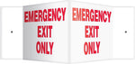 Accuform Emergency Exit Only Projection Sign, Red/White, 8"H x 12"W (PSP336)