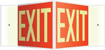 Accuform Exit Projection Sign, White/Red, 8"H x 12"W (PSP338)