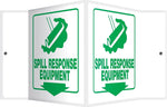 Accuform Spill Response Equipment Projection Sign, Green/White, 6"H x 5"W (PSP381)