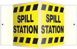 Accuform Spill Station Projection Sign, Black/Yellow, 8"H x 12"W (PSP757)