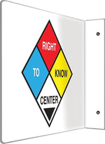 Accuform Right To Know Center Projection Sign, 8"H x 12"W (PSP472)