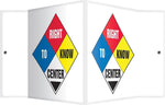 Accuform Right To Know Center Projection Sign, 8"H x 12"W (PSP764)