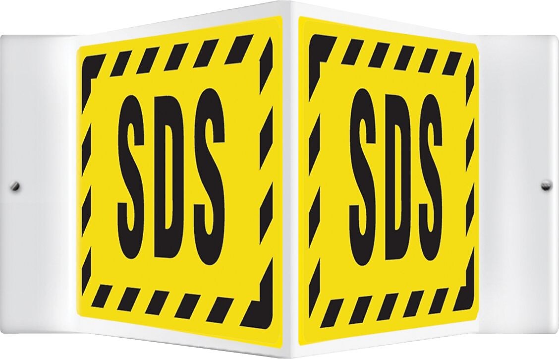 Accuform SDS Projection Sign, 8"H x 12"W (PSP395)