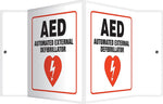 Accuform AED Automated External Defibrillator Projection Sign, Red/Black/White, 6"H x 5"W (PSP610)