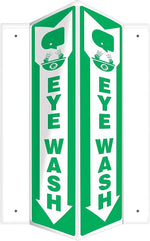Accuform Eye Wash Projection Sign, Green/White, 18"H x 4"W (PSP369)