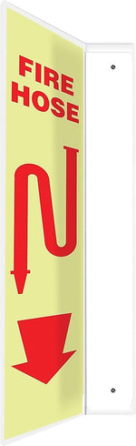 Accuform Fire Hose Projection Sign, Red/Yellow, 24"H x 4"W (PSP746)