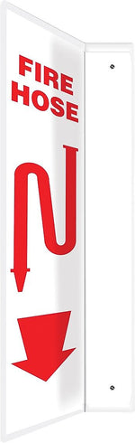 Accuform Fire Hose Projection Sign, Red/White, 24"H x 4"W (PSP744)