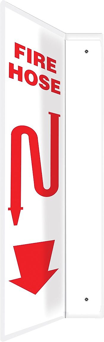 Accuform Fire Hose Projection Sign, Red/White, 24"H x 4"W (PSP744)