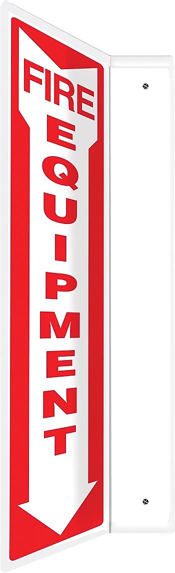 Accuform Fire Equipment Projection Sign, Red/White, 24"H x 4"W (PSP742)