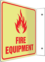 Accuform Fire Equipment Projection Sign, Red, 8"H x 8"W (PSP457)