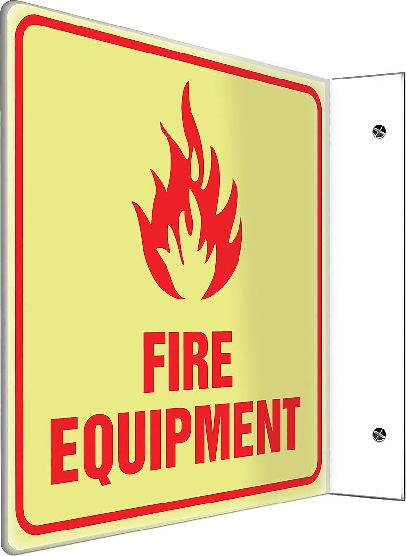 Accuform Fire Equipment Projection Sign, Red, 8"H x 8"W (PSP457)