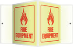 Accuform Fire Equipment Projection Sign, Red, 6"H x 5"W (PSP346)