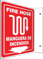 Accuform Signs® Fire Hose Projection Sign, White/Red, 12"H x 9"W, 1/Pack (SBPSP445)