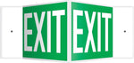 Accuform Exit Projection Sign, White/Green, 8"H x 12"W (PSP337) (PSP337)