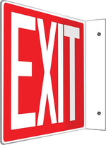 Accuform Exit Projection Sign, White/Red, 8"H x 12"W (PSP223) (PSP223)