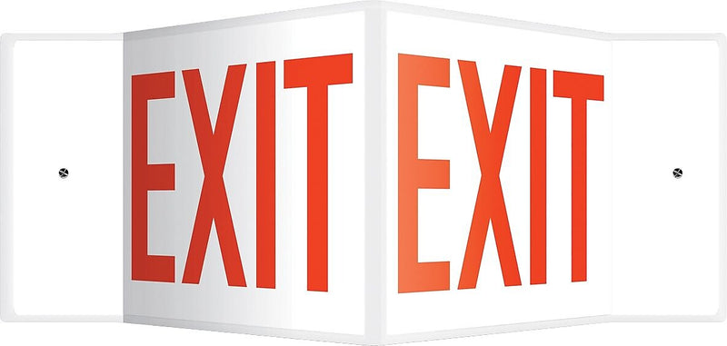 Accuform Signs® Exit Projection Sign, Red/White, 8"H x 12"W, 1/Pack (PSP333)