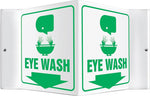 Accuform Eye Wash Projection Sign, Green/White, 6"H x 5"W (PSP601)
