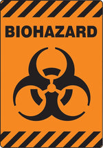 Accuform Slip-Gard BIOHAZARD Border Floor Sign, Black/Orange, 20"H x 14"W (PSR638)