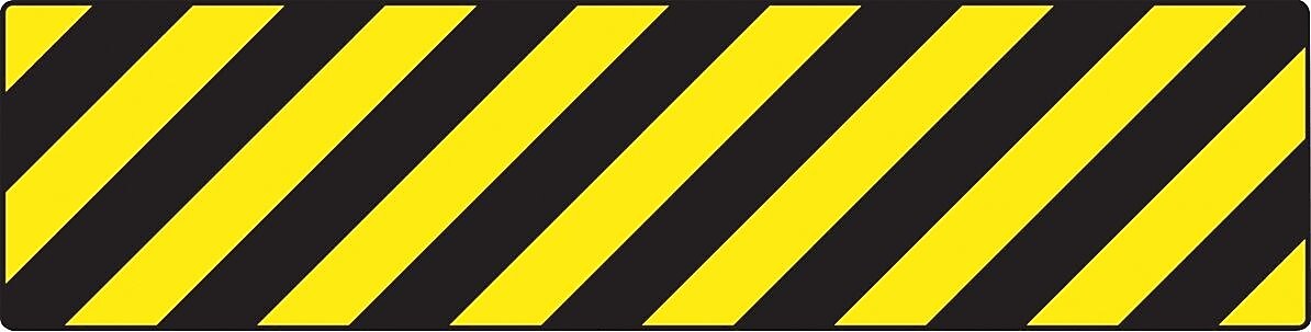Accuform Signs® Slip-Gard™ Stripe Design Border Floor Sign, Black/Yellow, 6"H x 24"W, 1/Pack