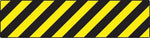 Accuform Signs® Slip-Gard™ Stripe Design Border Floor Sign, Black/Yellow, 6"H x 24"W, 1/Pack