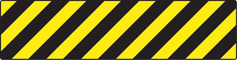 Accuform Signs® Slip-Gard™ Stripe Design Border Floor Sign, Black/Yellow, 6"H x 24"W, 1/Pack