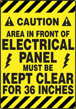 Accuform Slip-Gard CAUTION AREA IN FRONT OF.. Border Floor Sign, Black/Yellow, 20"H x 14"W (PSR640)