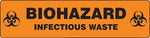 Accuform Slip-Gard BIOHAZARD INFECTIOUS WASTE Border Floor Sign, Black/Orange, 6"H x 24"W (PSR263)