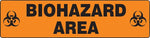 Accuform Slip-Gard BIOHAZARD AREA Border Floor Sign, Black/Orange, 6"H x 24"W (PSR241)