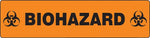 Accuform Slip-Gard BIOHAZARD Border Floor Sign, Black/Orange, 6"H x 24"W (PSR286)