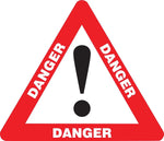 Accuform Slip-Gard DANGER Triangle Floor Sign, White/Red, 17"H x 17"W (PSR800)