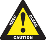 Accuform Slip-Gard CAUTION KEEP CLEAR Triangle Floor Sign, White/Yellow/Black, 17"H x 17"W (PSR821)