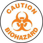 Accuform Signs® Slip-Gard™ CAUTION BIOHAZARD Round Floor Sign, Orange/White, 17"Dia., 1/Pack