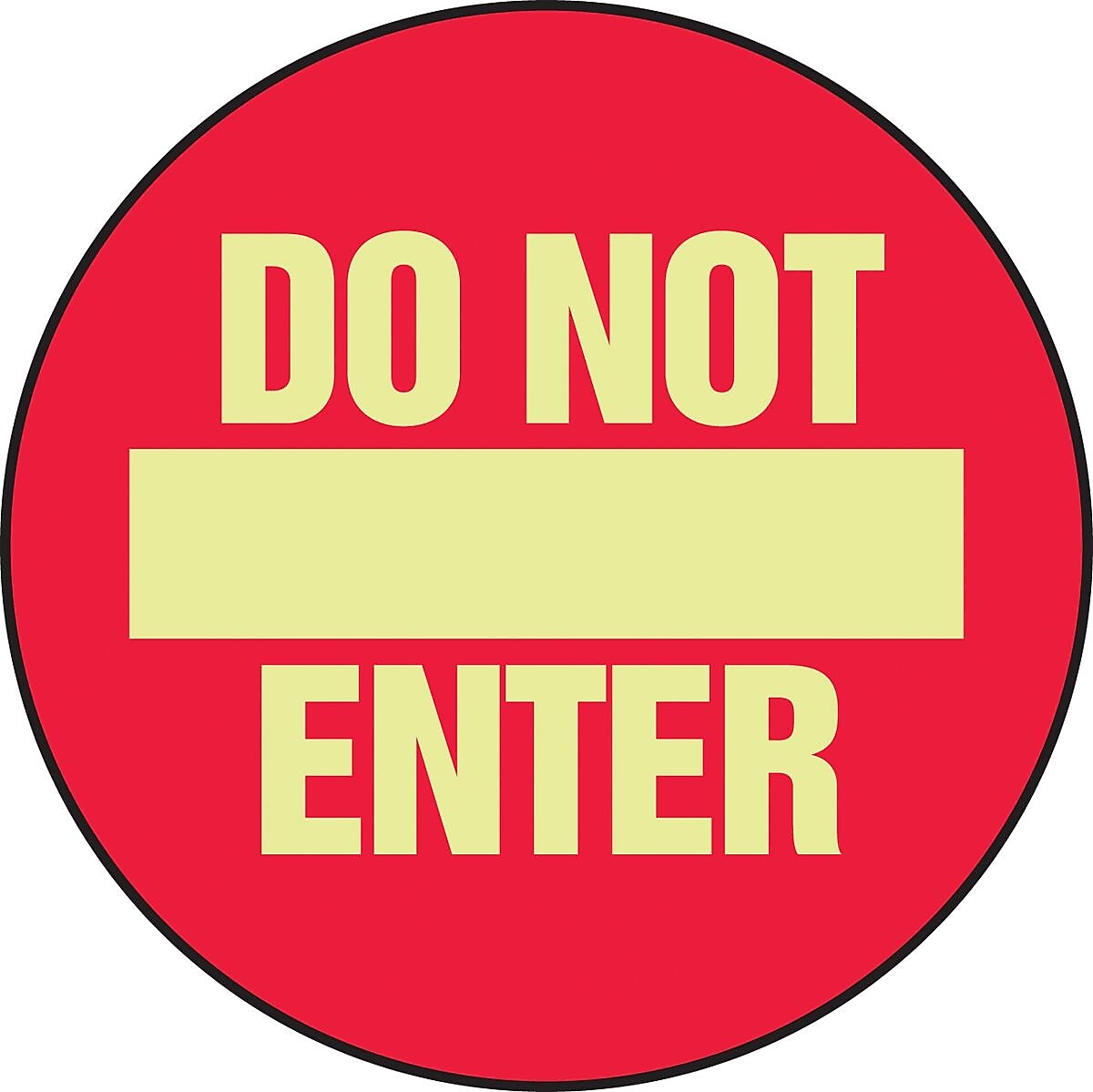 Accuform Slip-Gard DO NOT ENTER Round Floor Sign, Yellow/Red, 17"Dia. (MFS766)