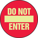 Accuform Slip-Gard DO NOT ENTER Round Floor Sign, Yellow/Red, 17"Dia. (MFS766)